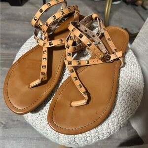 Merona Brown Studded Strap Sandals